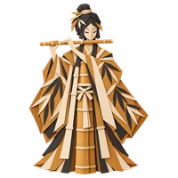 竹笛人像
