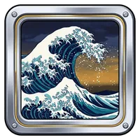浪の絵板