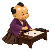 文字書き人形