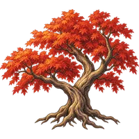 紅葉の大木