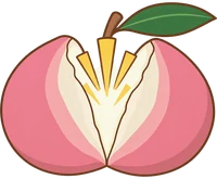 割れた桃